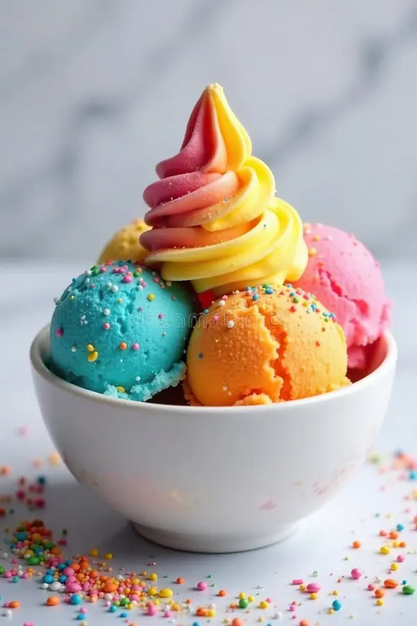 Rainbow Sundae Ice Cream