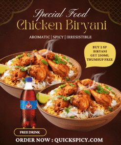 Order 2 Special Biryani and Get 250ml Thumsup Up Free